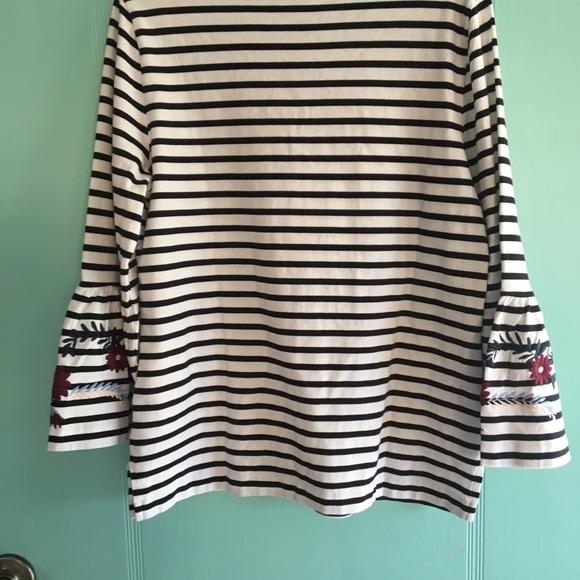 J. Crew factory embroidered striped top - Picture 3 of 7